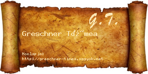 Greschner Tímea névjegykártya